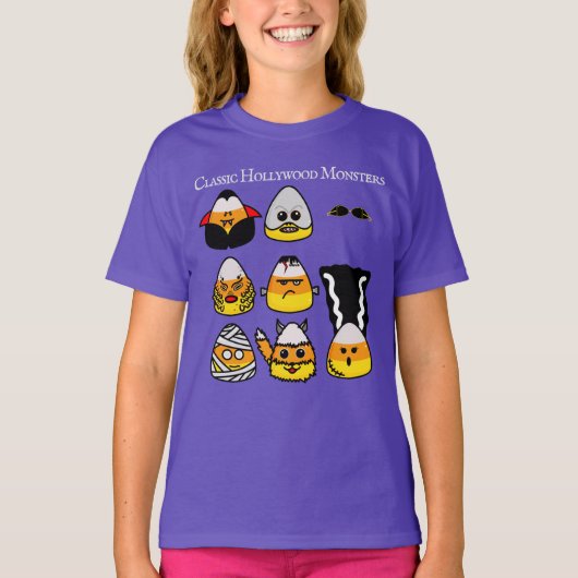 Classic Hollywood Monsters Candy Corn T - Shirt (Vorderseite)