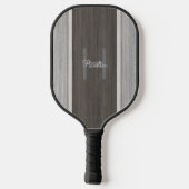 Classic Holz Hue Stripe Teak Cedar Rückseite Pickleball Schläger (Rückseite)