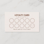 Classic Homemade Bakery Bread Loyalty Reward Visitenkarte (Rückseite)