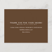 Classic Homemade Bakery Cake Care Instructions Dankeskarte (Rückseite)