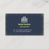 Classic Hotel Blue Business Card mit QR Code Visitenkarte (Vorderseite)
