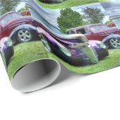 Classic Hotrod Cars Geschenkpapier (Rolleneckpunkt)