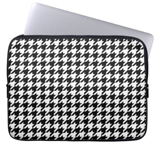 Classic Houndstooth Neopren Laptopschutzhülle (Vorderseite)