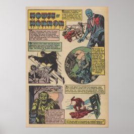 Classic House of Horrors Comic Book Monsters Poster