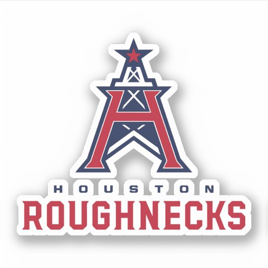 Classic Houston Roughnecks Merch Aufkleber (Vorderseite)