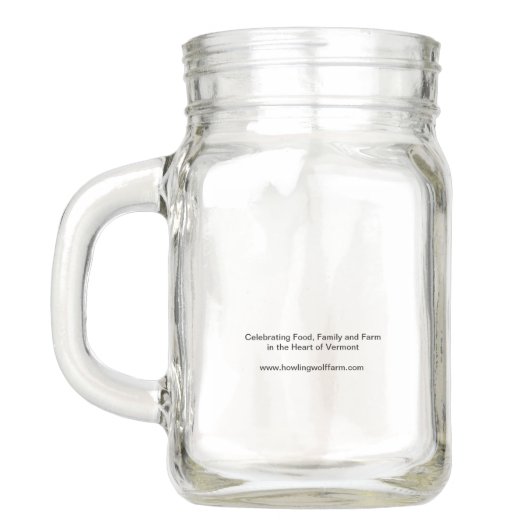 Classic Howling Wolf Mason Jar Einmachglas (Rückseite)