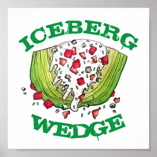 Classic Iceberg Lettuce Wedge Salad Food Feinschme Poster (Vorne)
