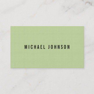 Classic Imitate Linen Green Visitenkarte
