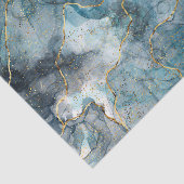 Classic Imitate Marble Blue/Gold Decoupage Seidenpapier (Ausschnitt)