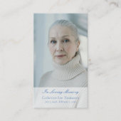 Classic In Loving Memory Photo Prayer Cards Visitenkarte (Vorderseite)