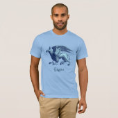 Classic Indigo Blue Griffin - Legendary Beast T-Shirt (Vorne ganz)