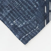 Classic Indigo Diamond Stitch Denim Muster Fleecedecke (Ecke)