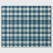Classic Indigo Plaid Wrap Geschenkpapier (Flach)