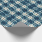 Classic Indigo Plaid Wrap Geschenkpapier (Ecke)