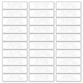 Classic Individual Sage Green White Guest Address Aufkleber (Vorderseite)