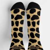 Classic Individuelle Name Cheetah Animal Print Mus Socken (Oben)