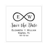 Classic Infinity Monogram Wedding Save the Date Permastempel (Design)