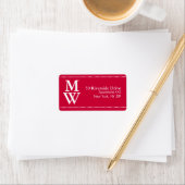 Classic Initials Stylish Address Labels (Custom) Adressaufkleber (Insitu)