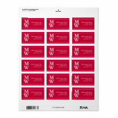 Classic Initials Stylish Address Labels (Custom) Adressaufkleber (Vorne)