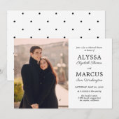 Classic Invite Wedding Probe Dinner Verlobung Einladung (Vorne/Hinten)