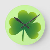 Classic Irish Shamrock Runde Wanduhr (Vorderseite)