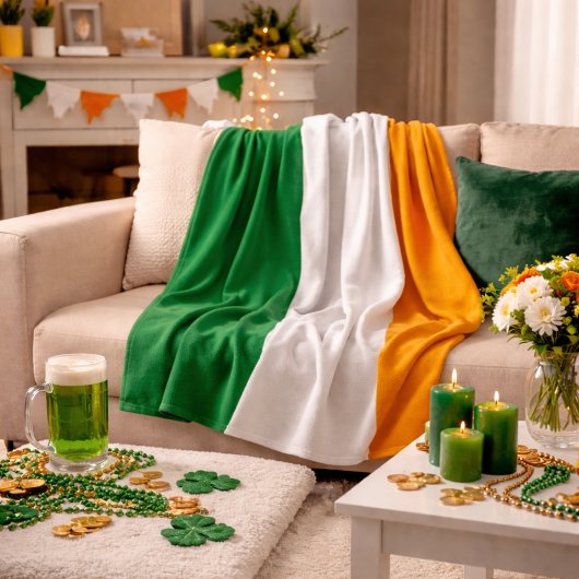 Classic Irish Tricolor Inspired Fleecedecke