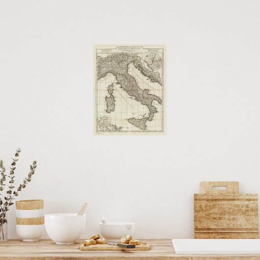 Classic Italian Map Poster (Küche)