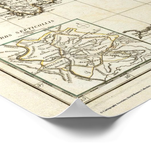 Classic Italian Map Poster (Ecke)