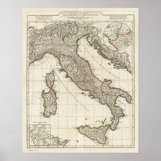 Classic Italian Map Poster (Vorne)