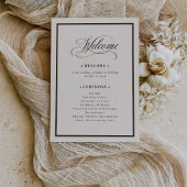 Classic Ivory and Brown | Luxe Neutral Wedding Programm