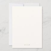 Classic Ivory and Gold Border Timeless Wedding Einladung (Rückseite)