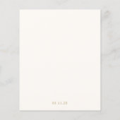 Classic Ivory and Gold Budget Wedding Save Date (Rückseite)
