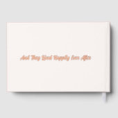 Classic Ivory Cream Floral Sketch Foil Gästebuch (Rückseite)