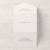 Classic Ivory Elegante Wedding All In One Einladung (Außenbereich)