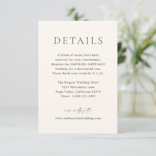 Classic Ivory Elegante Wedding Begleitkarte