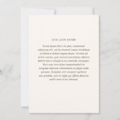 Classic Ivory Elegante Wedding Einladung (Rückseite)