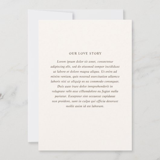 Classic Ivory Elegante Wedding Einladung (Rückseite)