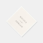 Classic Ivory Elegante Wedding Serviette (Ecke)