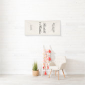 Classic Ivory Old Money Wedding Welcome Banner (Insitu)