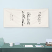 Classic Ivory Old Money Wedding Welcome Banner (Messe)