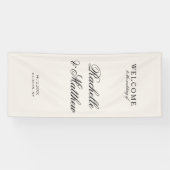 Classic Ivory Old Money Wedding Welcome Banner (Horizontal)