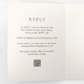 Classic Ivory QR Code Elegante Hochzeit Dreifach Gefaltete Einladung (Innen Erste Seite)