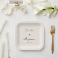 Classic Ivory Script Elegant Wedding Individuelle