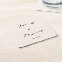 Classic Ivory Script Elegant Wedding Individuelle