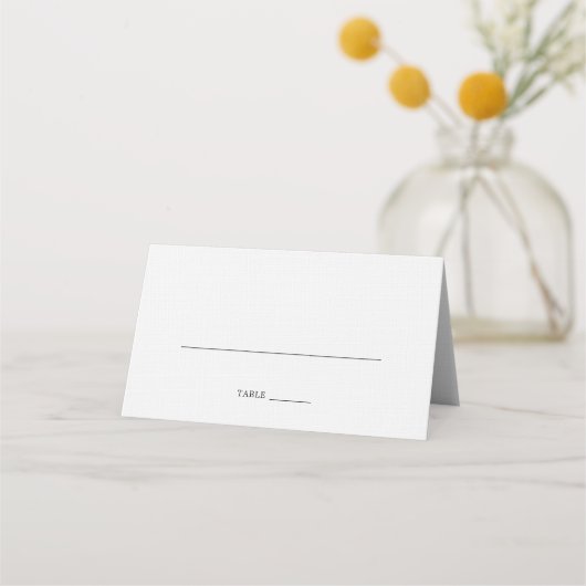 Classic Ivory Wedding Platzkarte (Vorderseite)