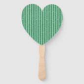 Classic Jade Green Glitter Style Vertical Stripes Fächer (Vorderseite)