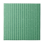 Classic Jade Green Glitter Style Vertical Stripes Fliese (Vorderseite)