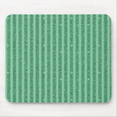 Classic Jade Green Glitter Style Vertical Stripes Mousepad (Vorne)