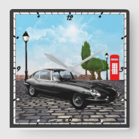 Classic Jaguar E Typ Wall Clock