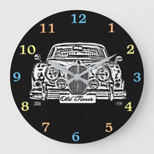 Classic Jaguar MK 2 Wallclock Große Wanduhr (Vorderseite)